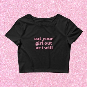 T-shirt bébé Mange ta fille ou je le ferai - Lesbienne drôle, bisexuelle, gay, LGBTQ, chemise de la fierté, t-shirt emblématique, chemise courte cadeau WLW couple