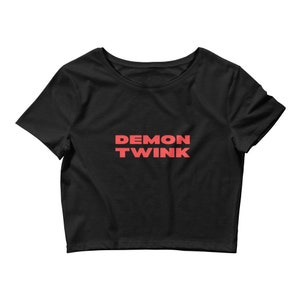 Demon Twink Crop Top - Funny Pride Shirt, Bisexual, Gay, LGBTQ, Bottoms, Pride Month, Baby Tee
