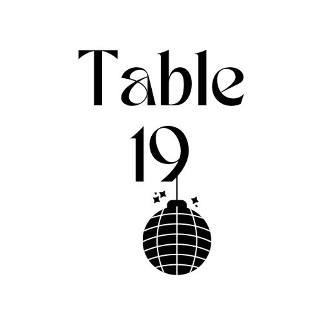 Disco Wedding Table Numbers - Etsy