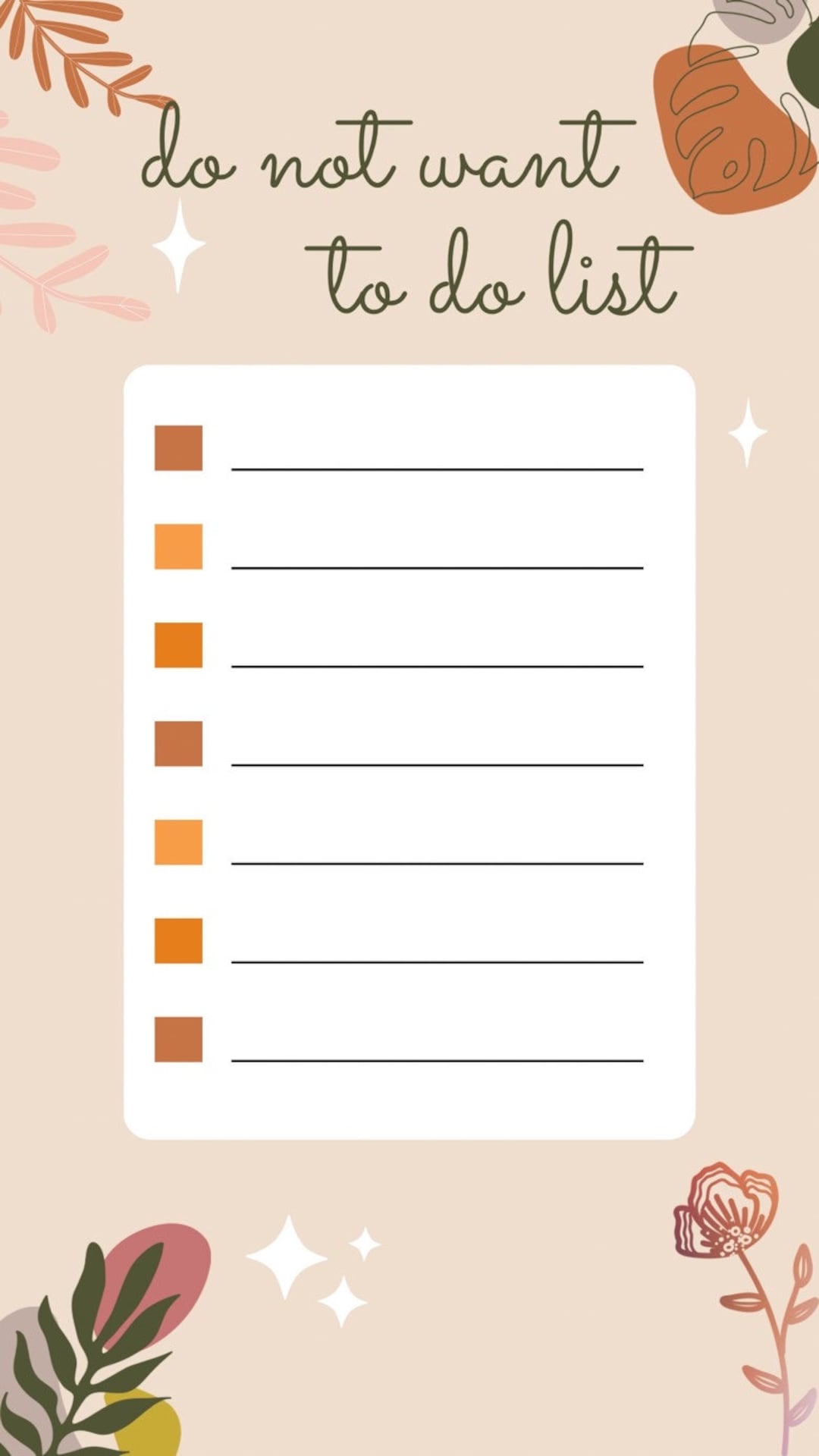 Boho Minimalist Do Not Want to Do List Digital Art Print - Etsy UK
