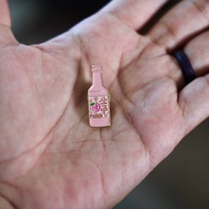 Peach Soju Korean Cute Statement Enamel Pins