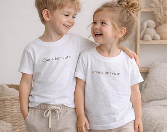 Kids T-Shirt | "Chaos But" Slogan, Toddler Tee, Cotton Comfort
