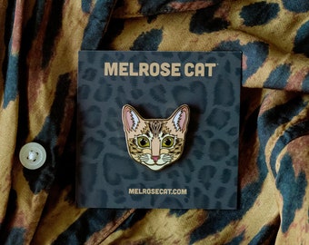 Melrose katt - Emaljnål - Söt Bengal kattnål