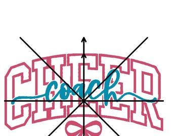 Cheer Coach Embroidery Digital Download
