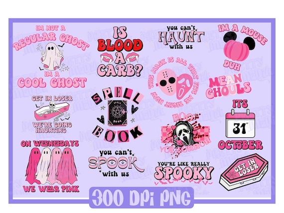 Mean Girls Halloween Themed PNG, spell book png, mean girls sublimation design, so fetch png, burn book png, mean girls themed Halloween png