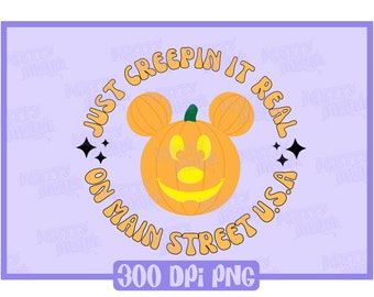 Creepin it real  Png, Halloween PNG, Halloween sublimation design, mouse pumpkin png, fall sublimation file, instant download, png for sub