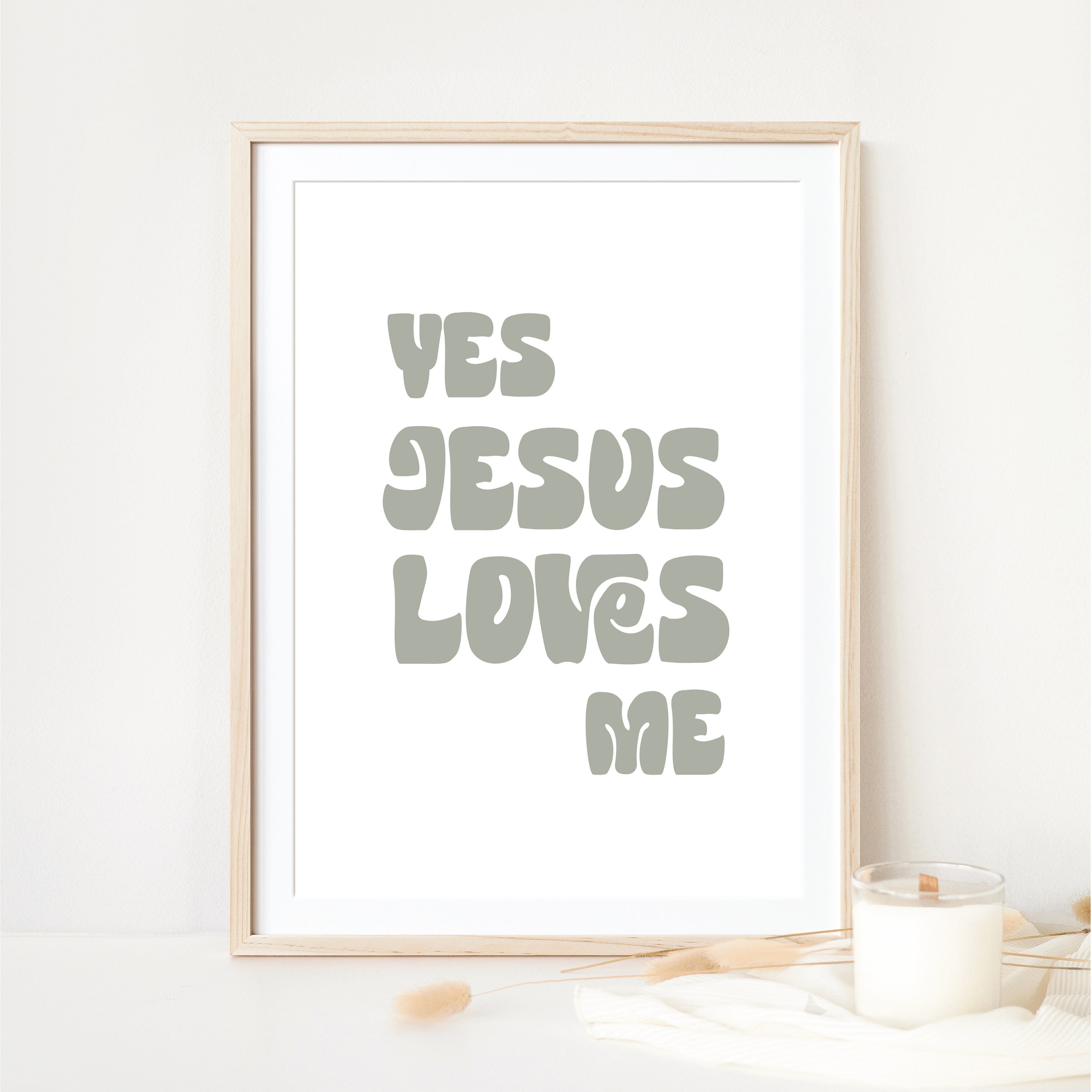 Jesus Loves Me Wall Art Christian Wall Art Christian Etsy
