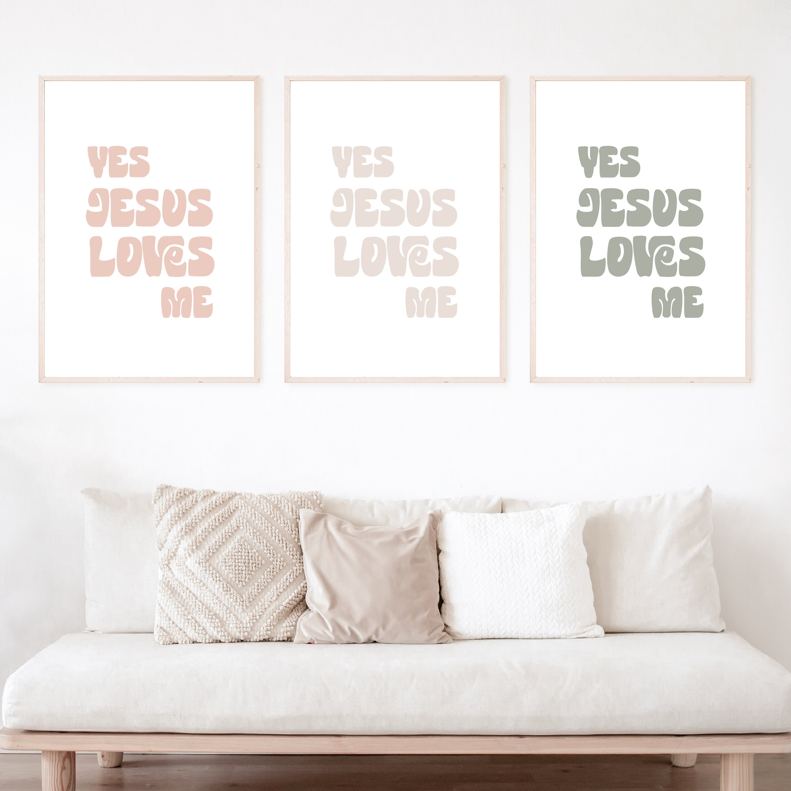 Jesus Loves Me Wall Art Christian Wall Art Christian Etsy