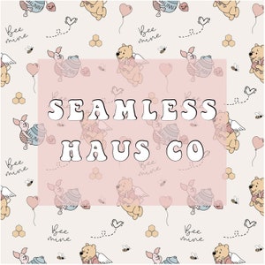 Valentines bee mine seamless pattern