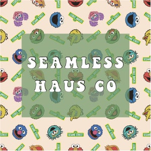Muted friends seamless pattern