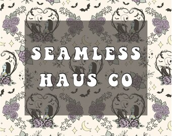 Halloween magical lovers seamless pattern