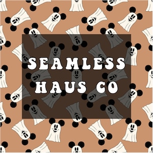 Halloween ghosts seamless pattern
