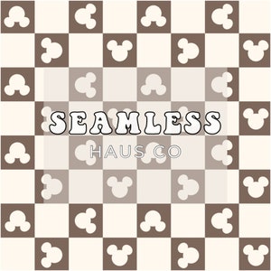 Brown magic checkered seamless pattern