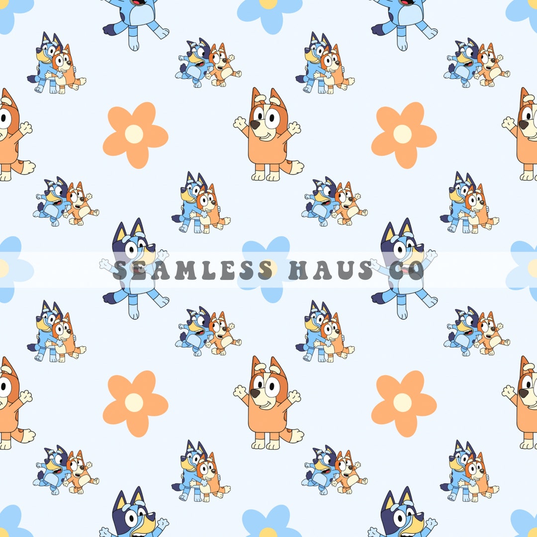 Daisy Bluey Seamless Pattern Etsy