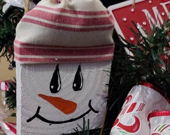 Hand-painted Snowman Ornament