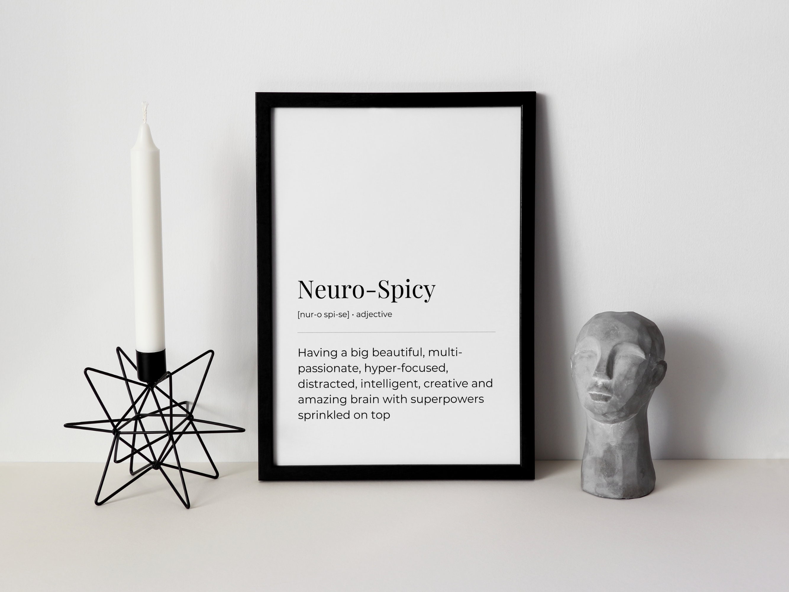Neuro-spicy Definition Poster, Neurodivergent Print, Autism Quote