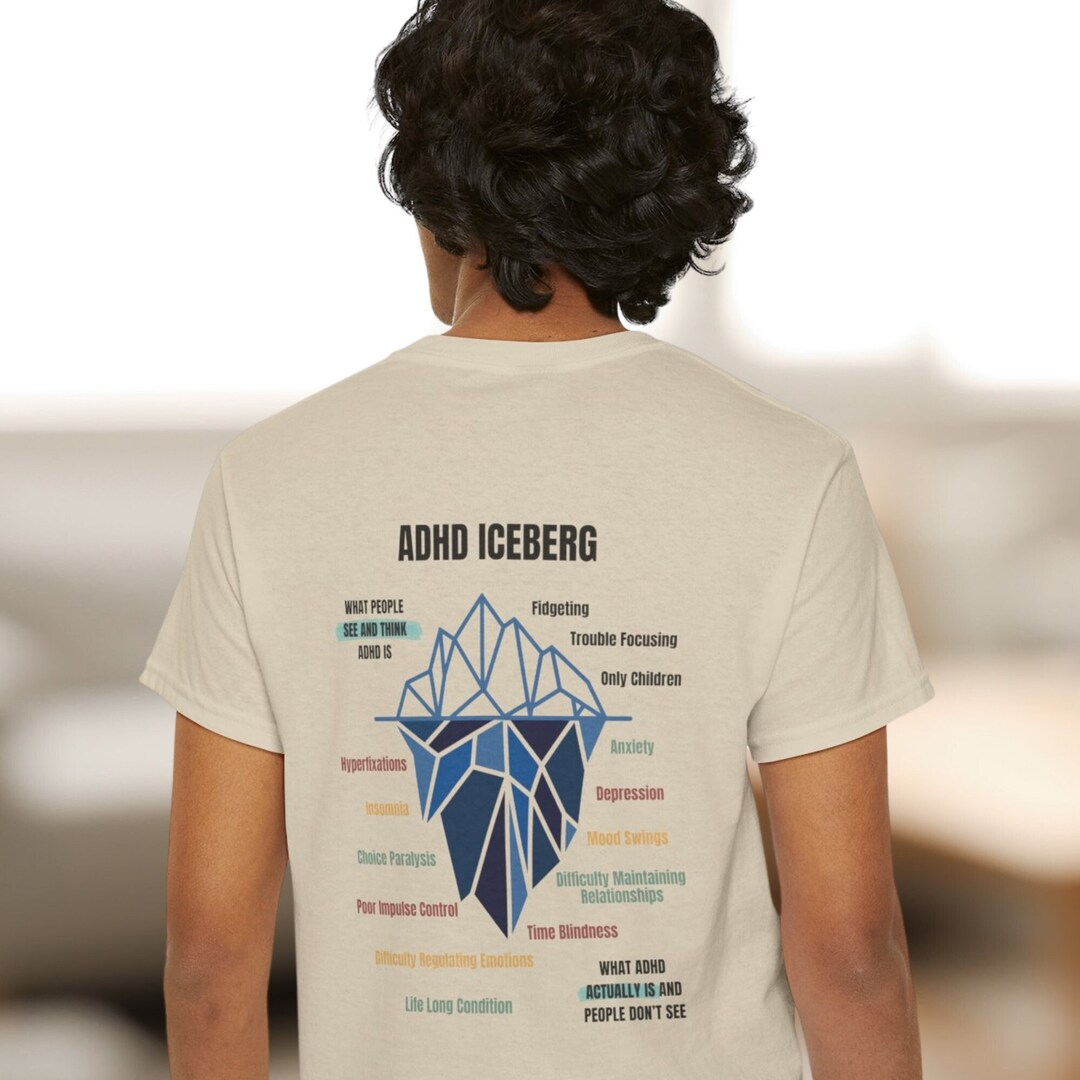 ADHD Iceberg Shirt, ADHD Shirt, Neurodiversity Shirt, Mental Health ...