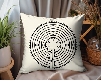 Finger Labyrinth Pillow, Meditation Pillow, Self Care Gift,  Mindfulness Pillow, Therapeutic Pillow, Anxiety Pillow, Relaxation - SKU_223