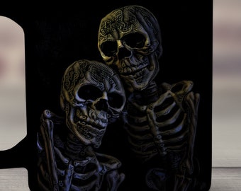 Skeleton Lovers, Skeleton Mug, Skull Mug, Goth Mug, Spooky Mug, Horror Coffee Mug, Horror Mug, Skeleton Gift, Skeleton Coffee Mug, Skeletons