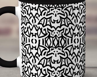 Bat Coffee Mug, Gothic Halloween Cup, Spooky Cottagecore Drinkware, Dark Academia Gift, Witchy Kitchen Decor, Cute Halloween Mug