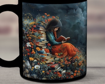 Book Lover Mug, Secret Books Mug, Book Lover Gift, Book Worm Coffee Mug, Bookworm, Bookish Gift, Reader Coffee Cup, Cute Book Mug
