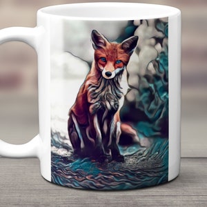 Fox Coffee Mug, Fox Mug, Fox Gift, Fox Lover Gift, Cute Fox Tea Cup, Unique Gift, Animal Lover Mug, Cute Animal Mug, Fox Cup, Fox Decor