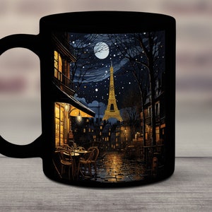 Paris Mug, Paris Coffee Mug, Outdoor Cafe Mug, Eiffel Tower Mug, Paris Cafe Ceramic Mug, Paris Coffee Cup, Paris Theme Gift, Paris Lover