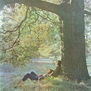 May include: A person lying on their back in a grassy field, resting under the shade of a large tree with green leaves. The person is wearing blue jeans and a brown jacket.
