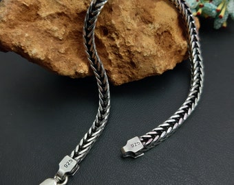 925 sterling silver byzantine chain bracelet 4 mm