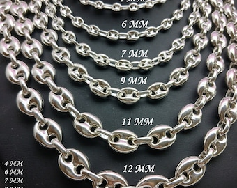 Cadena Marinera de Plata de Ley 925 para Mujer y Hombre Collar Bizantino