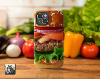 Burger Phone Case Weird Phone Cases For iPhone Pro, Max, Pixel, Galaxy S, Plus, Ultra | Cheese Burger Phone Case For Burger Lovers