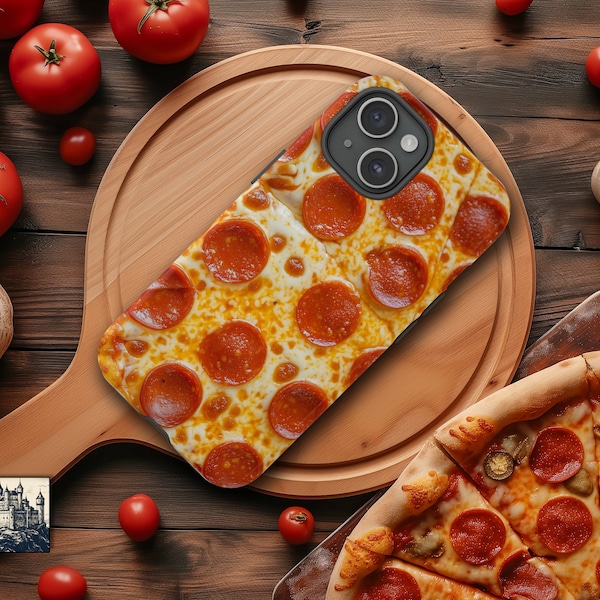 Pizza Phone Case Weird Phone Cases For iPhone Pro, Max, Pixel, Galaxy S, Plus, Ultra | Cheese Pizza Texture Phone Case For Pizza Lovers