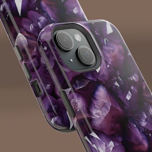 Amethyst iPhone Case Magsafe Amethyst Gemstone Phone Case For iPhone 15 14 13 Pro Max Mini Plus Gemstone iPhone Case Amethyst Texture