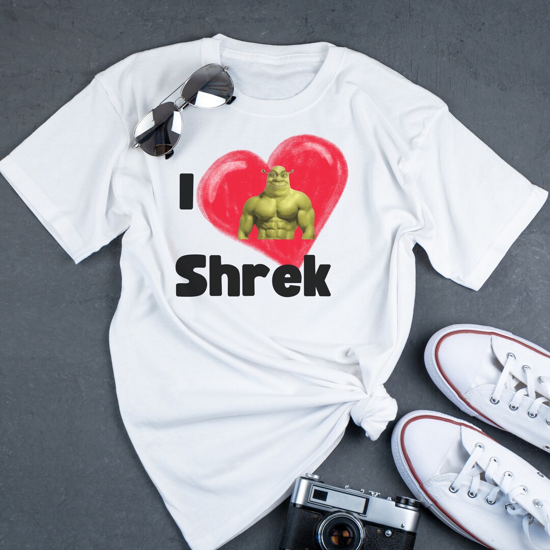 Shrek Shirt, I Love Shrek Shirt, I Love Shrek T-shirt, Shrek T-shirt ...