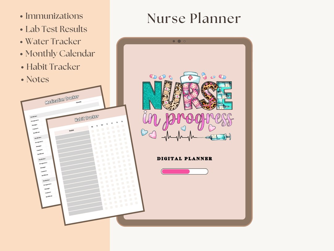 Nurse Planner Printable, Nurse Planner, Nurse Planner Digital, Nursing Student Etsy