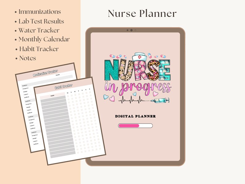 Nurse Planner Printable Nurse Planner Nurse Planner Digital Etsy