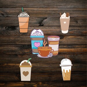 Coffee Lover Sticker Bundle, Iced Coffee