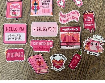 Spicy Book Lovers Sticker Bundle, Book Lover Stickers, Book Lover Gift, Smut Stickers, Smut Reader, Spicy Book Lovers
