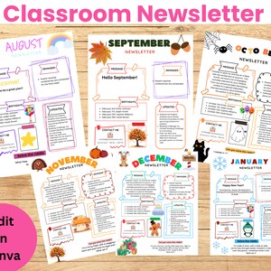 Classroom Newsletter, Classroom Newsletter Template, Teacher Newsletter, Teacher Newsletter Template, Teacher Printable, Classroom Printable