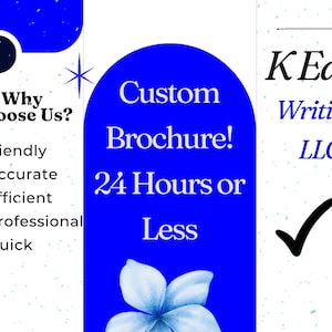 Customized trifold brochures for any event within 24 hours