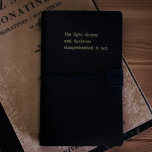 Leather Journal with Personalized Quote Perfect Gift for Writers & Artists image 2