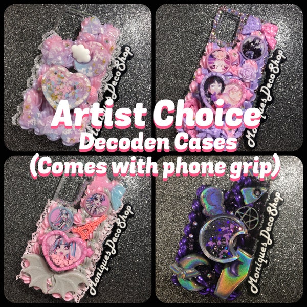 Artist Choice - Coques de portable Decoden faites main Coque de portable Decoden pour iPhone et Samsung (livrée avec un accessoire de téléphone)