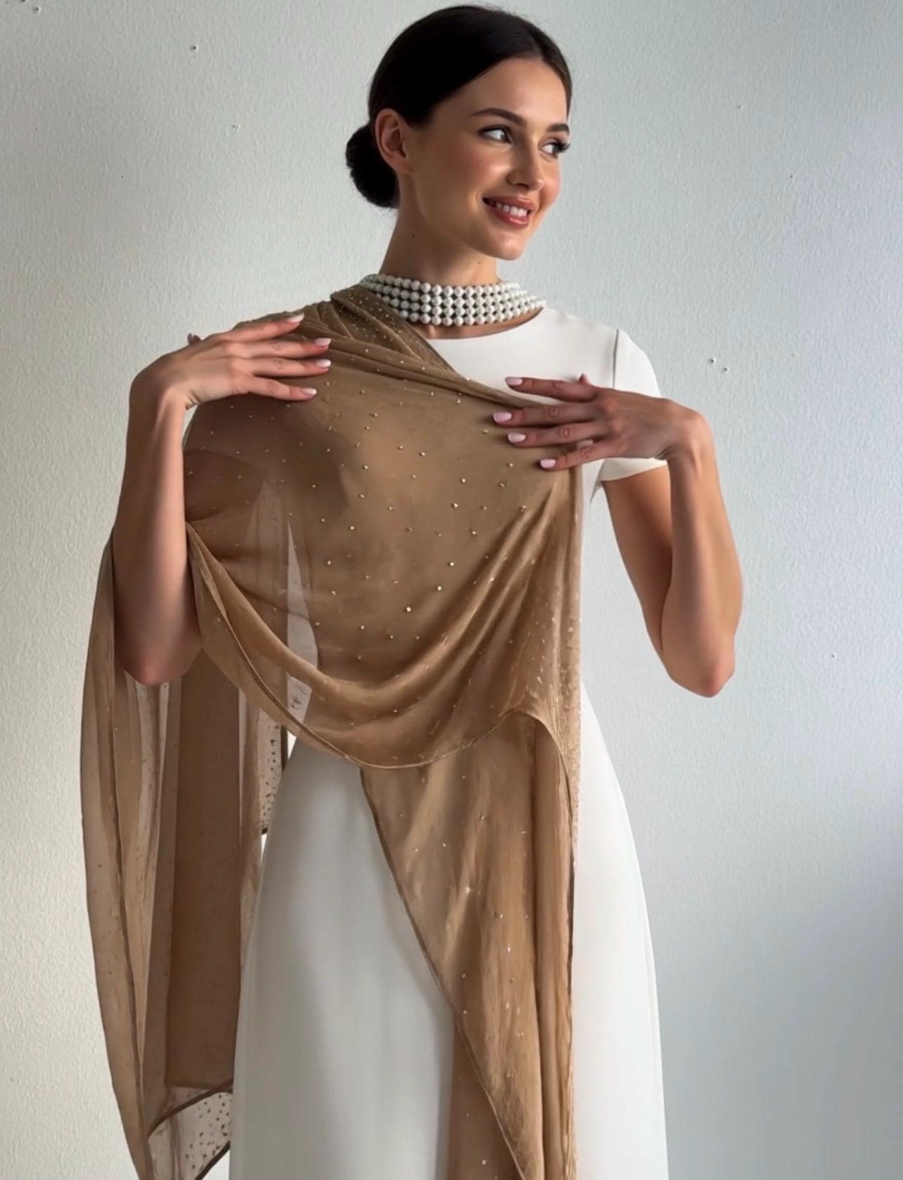 rose gold shawls and wraps for evening dresses Golden Hour Glamour V-Neck High-Low Sequin Prom Dress – Sassymyprom