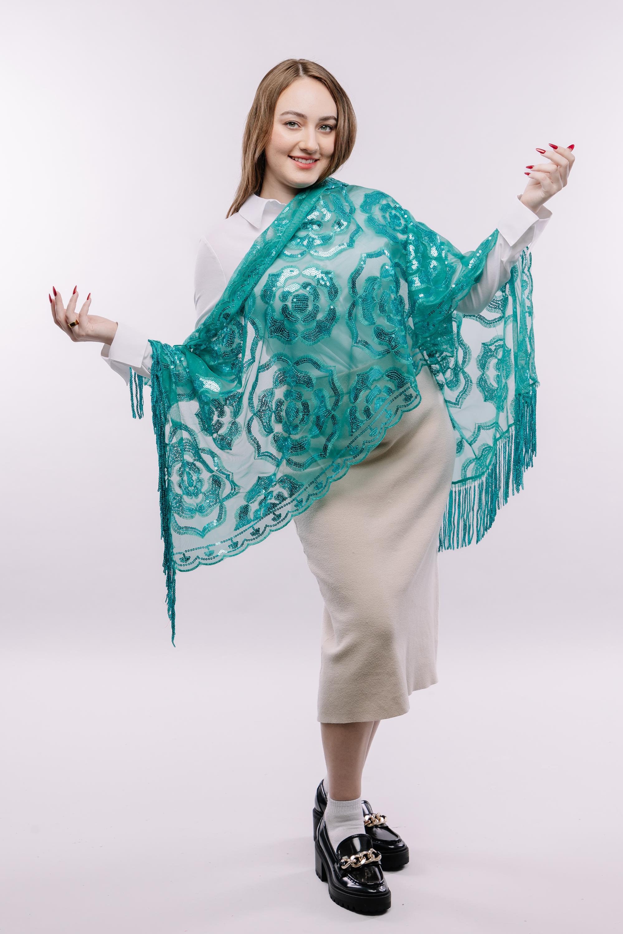 Sequin Scarf Turquoise - Etsy