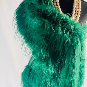 Green Faux Fur Shawl Purple Scarf – Elegant Wedding Shawl, Bridesmaid Wrap & Special Event Accessory