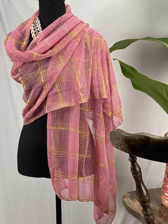 Wedding Shawl Rose Gold Metallic Scarf Pink Velvet Shawl Wrap