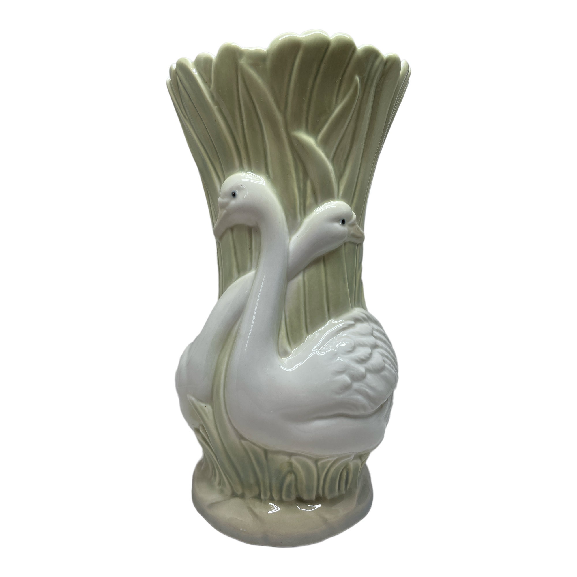 M Requena PORCELANAS 白鳥　花瓶　ビンテージ M Requena PORCELANAS 白鳥花瓶ビンテージ