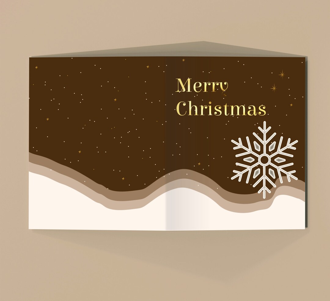 Snowflake Christmas Card Printable Template Snowflake Christmas Card Printable Template