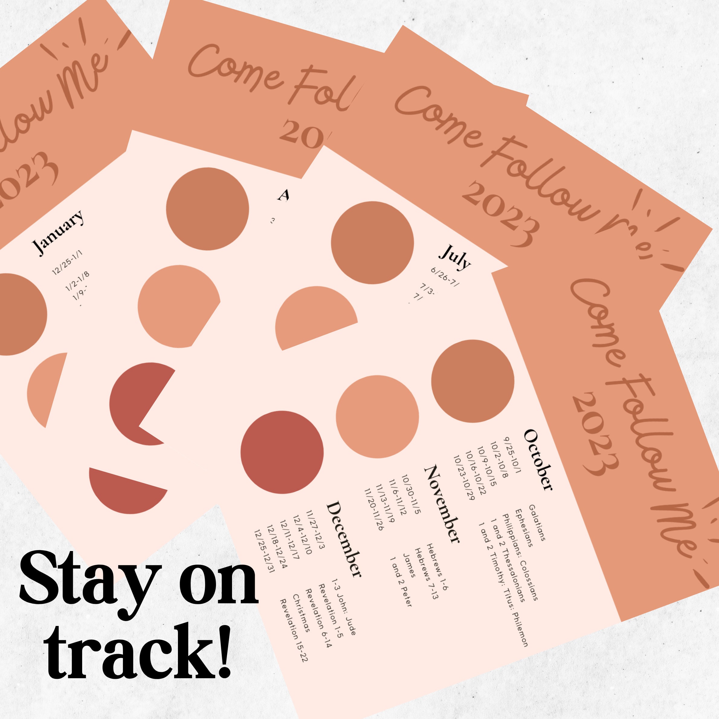 Come Follow Me 2023 Calendar Come Follow Me 2023 Study Guide Etsy