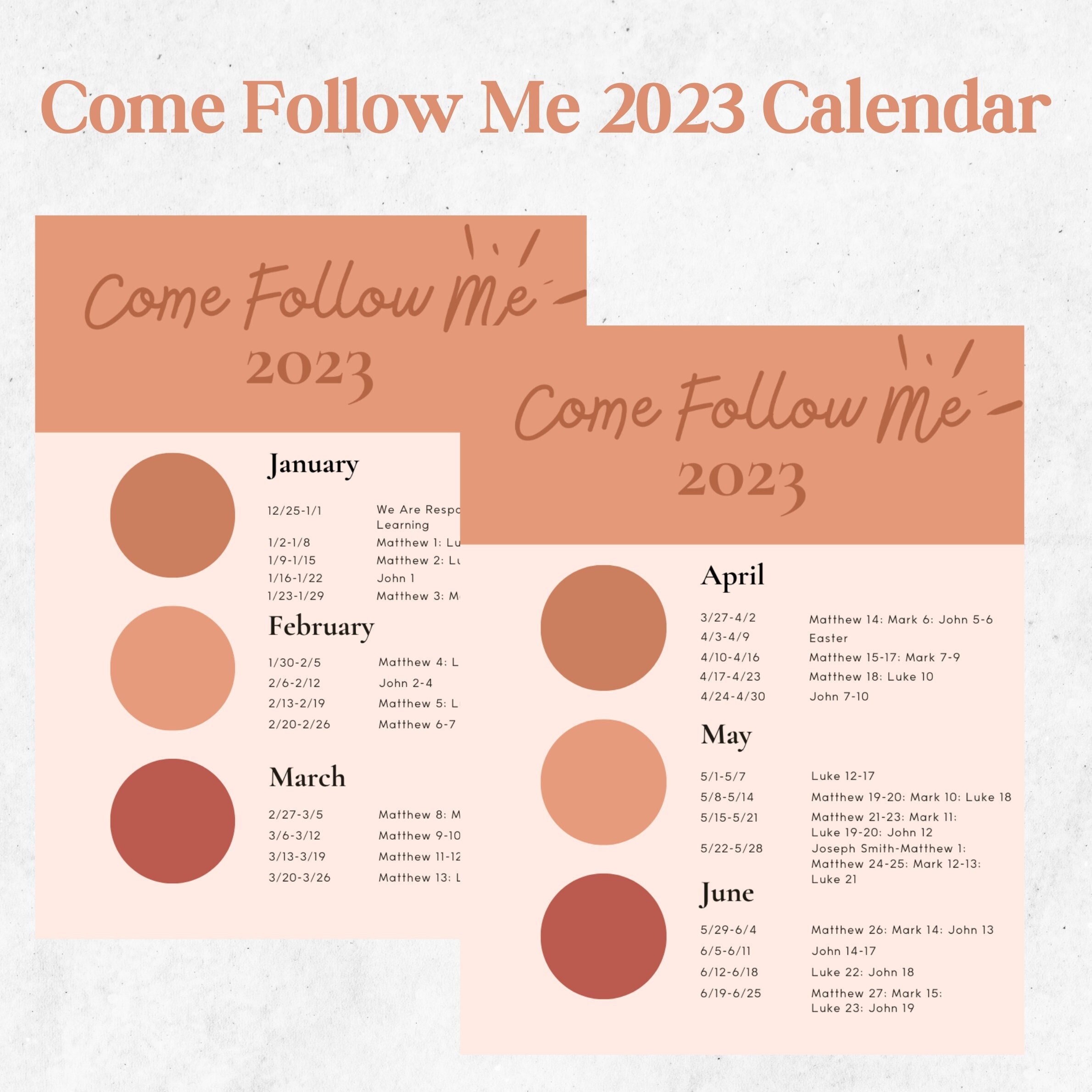 Come Follow Me 2023 Calendar, Come Follow Me 2023 Study Guide, New